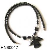 Hematite Bird Pendant Style Choker Collar Fashion Necklace